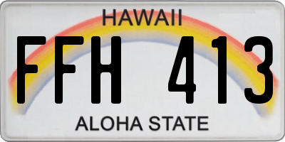 HI license plate FFH413