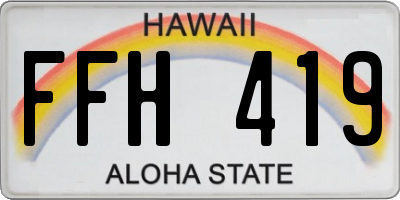HI license plate FFH419