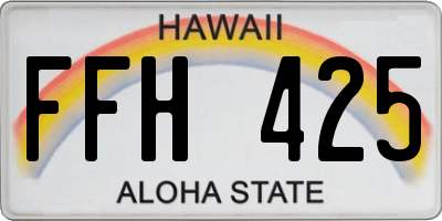 HI license plate FFH425