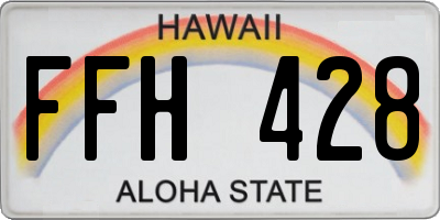 HI license plate FFH428