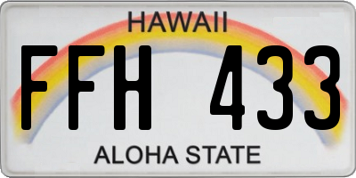 HI license plate FFH433