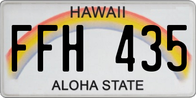 HI license plate FFH435