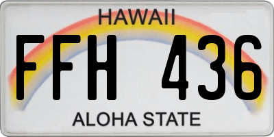 HI license plate FFH436