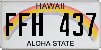 HI license plate FFH437