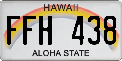 HI license plate FFH438