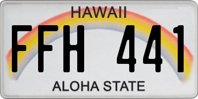 HI license plate FFH441