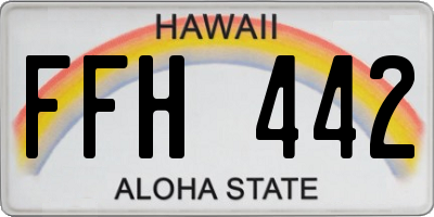HI license plate FFH442