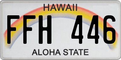 HI license plate FFH446