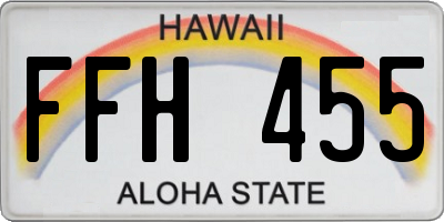 HI license plate FFH455