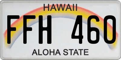HI license plate FFH460