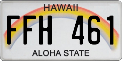 HI license plate FFH461