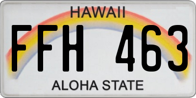 HI license plate FFH463
