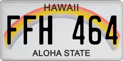HI license plate FFH464