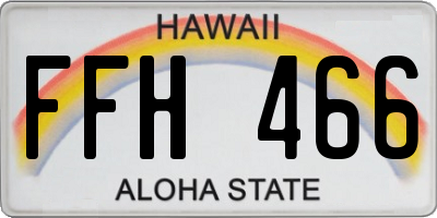 HI license plate FFH466
