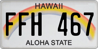 HI license plate FFH467