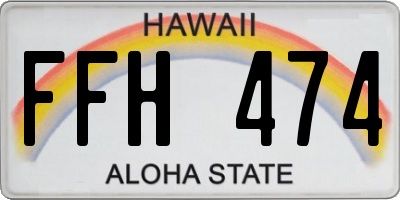 HI license plate FFH474