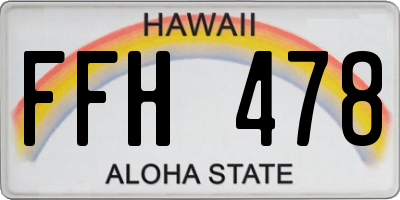 HI license plate FFH478