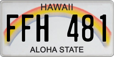 HI license plate FFH481