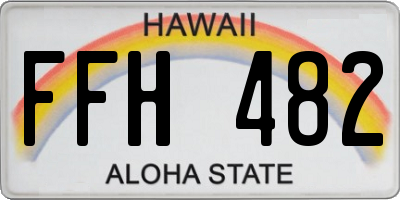 HI license plate FFH482