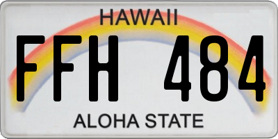 HI license plate FFH484