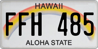 HI license plate FFH485
