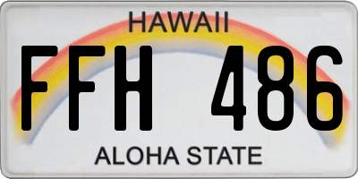 HI license plate FFH486