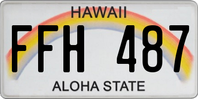 HI license plate FFH487