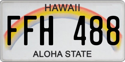 HI license plate FFH488