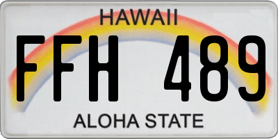 HI license plate FFH489
