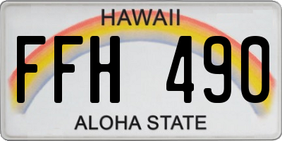 HI license plate FFH490