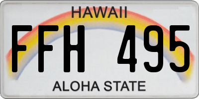 HI license plate FFH495