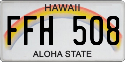 HI license plate FFH508
