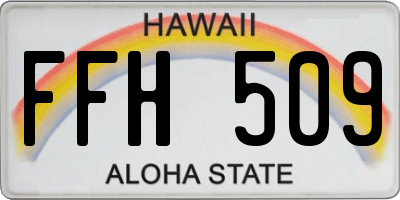 HI license plate FFH509