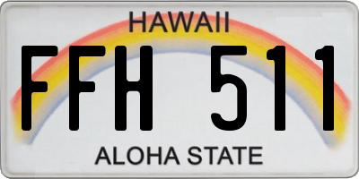 HI license plate FFH511