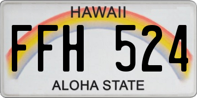HI license plate FFH524