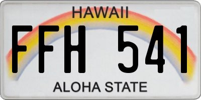 HI license plate FFH541