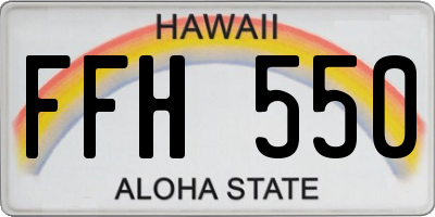 HI license plate FFH550