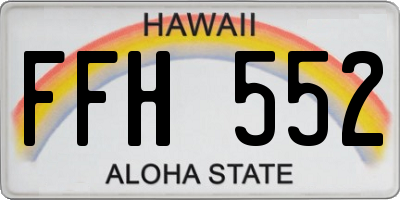 HI license plate FFH552