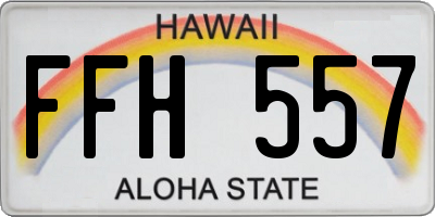 HI license plate FFH557