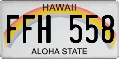 HI license plate FFH558