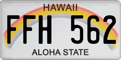 HI license plate FFH562