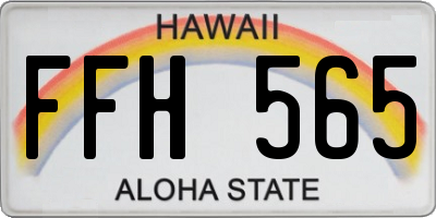 HI license plate FFH565