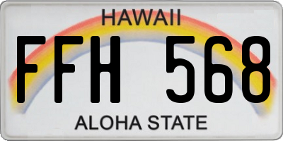 HI license plate FFH568