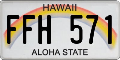 HI license plate FFH571