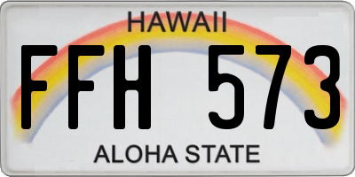 HI license plate FFH573