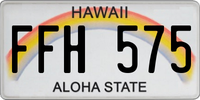 HI license plate FFH575