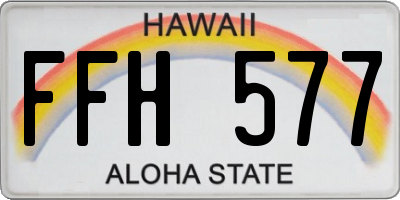 HI license plate FFH577