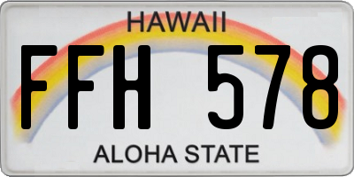 HI license plate FFH578