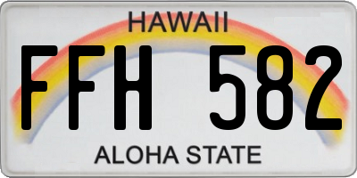 HI license plate FFH582
