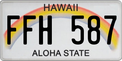 HI license plate FFH587